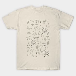 Hunger Games quality pattern sketch - yellow T-Shirt